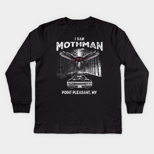 I Saw Mothman, Point Pleasant, WV 1966 Kids Long Sleeve T-Shirt